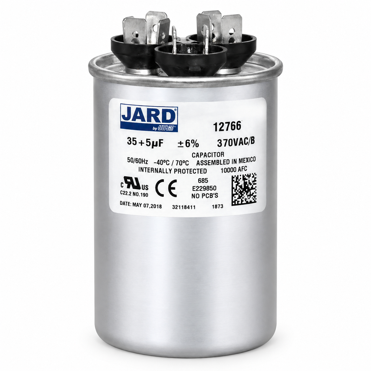 CAPACITOR 12766 35 + 5 MFD 370V JARD
